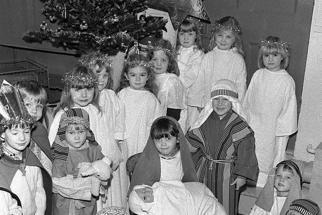 Farnsfield Methodist Playgroup Nativity 1985.