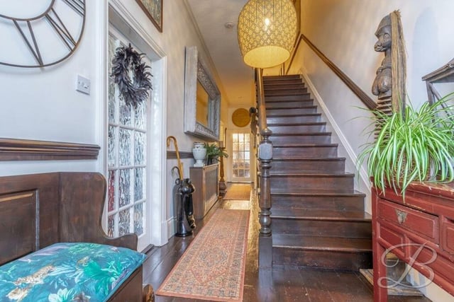 The tone is set for the £350,000-plus property by this inviting entrance hallway, which has a real feel of grandeur to it. There are stairs to the first floor and also down to the cellar.