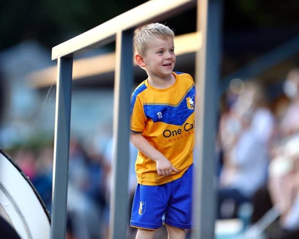 This Stags fans enjoys a pre-season game at Matlock Town.