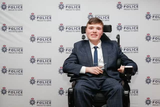 Aston Walls, winner of the Rising Above Adversity Award.