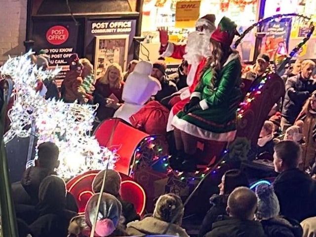 Santa's sleigh procession was a big part of the event.