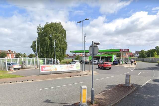 The garage forecourt at Asda in Sutton.