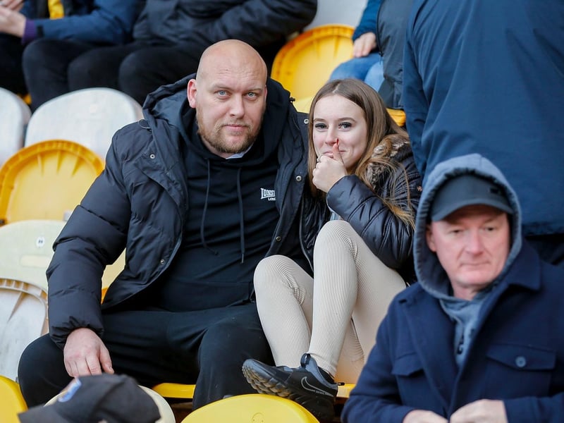Mansfield Town fans at the win over Grimsby Town.