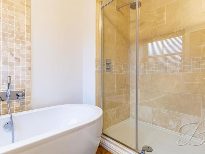 The family bathroom also contains a double shower.