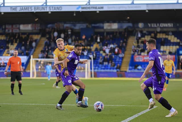 Action during the Sky Bet League One match against Stevenage FC at the One Call Stadium, 19 Oct 2024, Photo credit Chris & Jeanette Holloway / The Bigger Picture.media