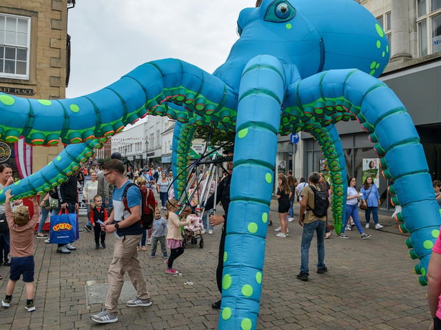 The Full Shebang one day arts festival in Mansfield Town Centre:The Full Shebang, Mansfield town centre, 3/9/22