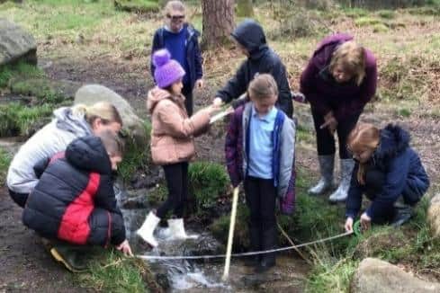 Lawrence View pupils on a geography field trip.