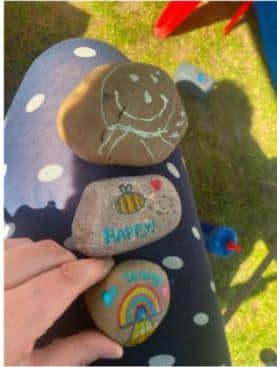 Harry Sunderland’s decorated stones are cheering up the community.