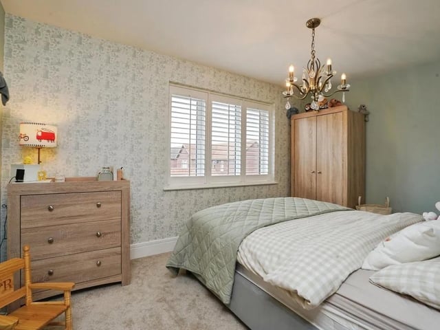 One of five bedrooms in the spacious property