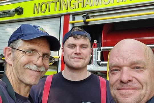 Just three of the firefighting heroes who helped to bring the blaze under control. Based at Blidworth fire station, they are referred to on Facebook as Danny, Phil and Alan 'Milky' Beavis. Resident Suzie Rabbage said: "Well done! Proud of you all." Joan White praised the "amazing and wonderful dedication" of fire crews and added: "All you firefighters deserve medals."