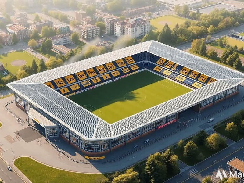This is just one of the stunning options of how Mansfield Town's One Call Stadium could look in 2050, according to AI.