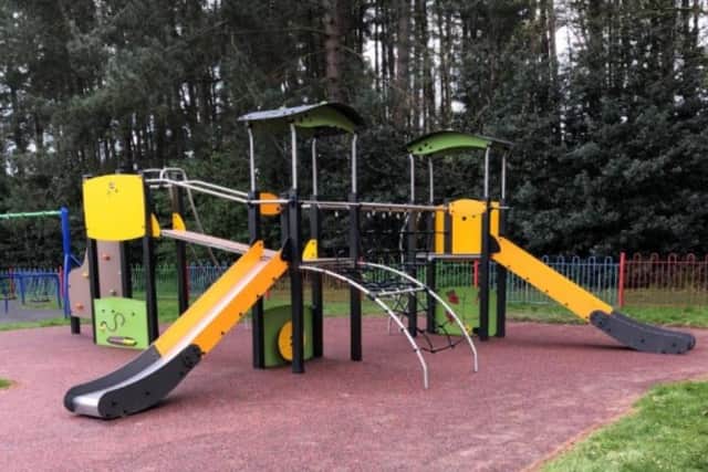 The new children's play equipment that has been installed at the Ravenshead Leisure Centre playground