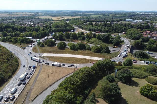 Junction 28 of the M1 at South Normanton, near Alfreton