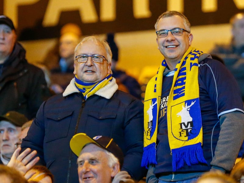 Mansfield Town fans ahead of the 3-1 defeat at Port Vale.