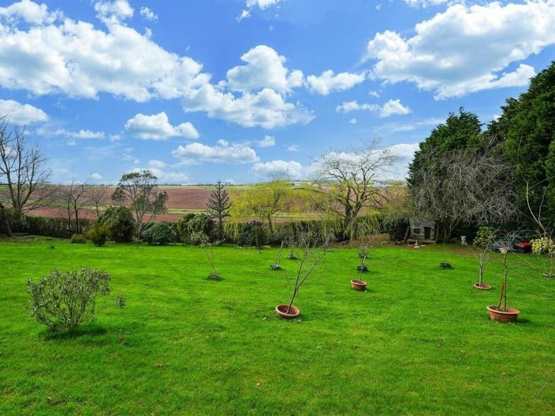 Well-kept lawns are a feature of the gardens at the front and back of the Coxmoor Road property.