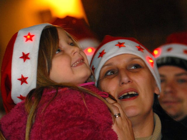 Mansfield Christmas Lights switch-on from 2010 Waiting for Santa.