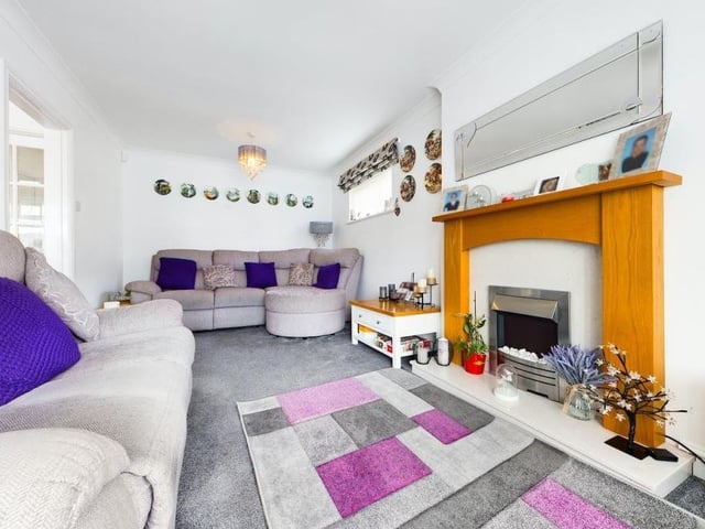 Our tour of the interior of the Kirkby bungalow begins in this lovely living room. It is surprisingly spacious and thoroughly comfortable.
