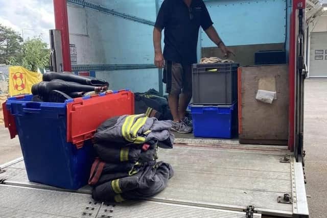 Crews in Nottinghamshire will donate a truck load of kit and resources to Ukraine. Photo: Nottinghamshire Fire and Rescue Service