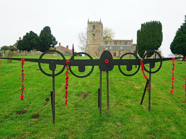 Part of the stunning display can be found in St. Peter & St. Paul's church yard.