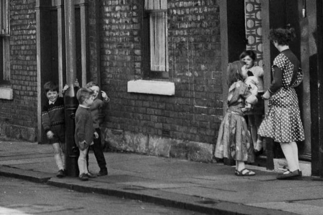 Playing out in Marsden Street in 1967.