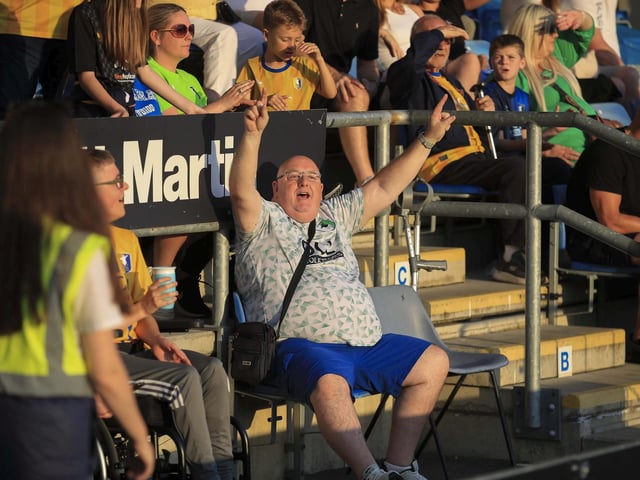 Mansfield fans at the SMH Group Stadium.