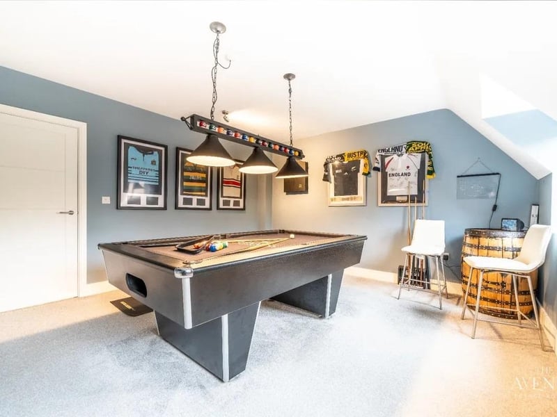 Due to the exceptional size of these bedrooms, one of the bedrooms is currently used as a tastefully kitted snooker room