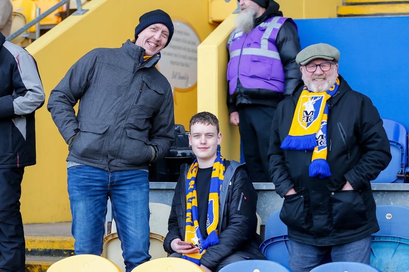 Mansfield fans watching the Stags win against Leyton Orient. Who can you spot?