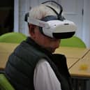 Patient using VR headset