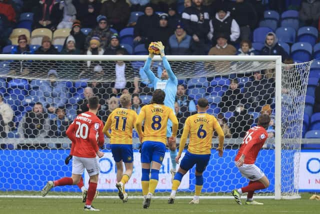 Action during the Sky Bet League One match against Wycombe Wanderers FC at the One Call Stadium, 18 Jan 2025, Photo credit Chris & Jeanette Holloway / The Bigger Picture.media
