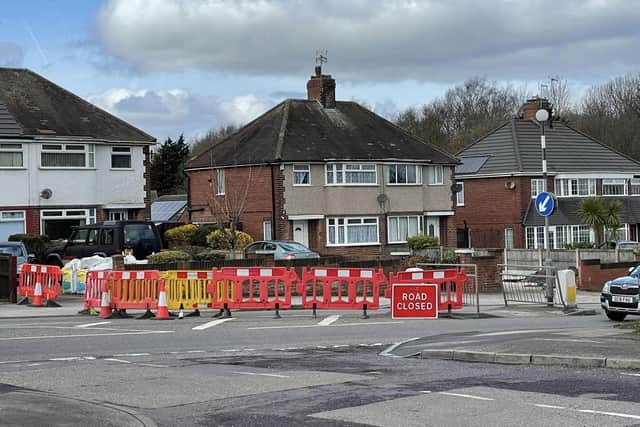 Violet Hill remains partly closed due to the sink hole