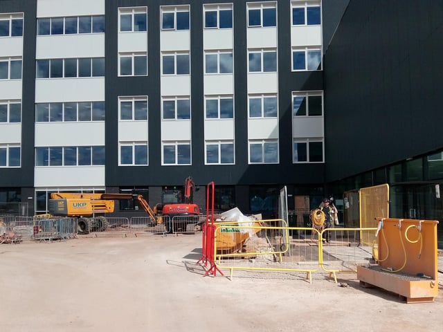 The Doncaster University Technical College. Entrance doors can be seen on the right of the picture.