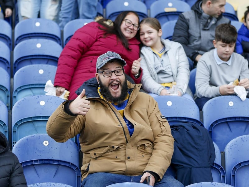 Mansfield Town fans enjoy the 2-0 win over Newport County.