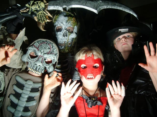 Cuckney Church of England Primary School held a Halloween event in 2009. Pictured are winners of the fancy  dress, pictured L to R are; Jacob Shutt, Callum Hunt, Isabel Revill, and Hannah Walters.