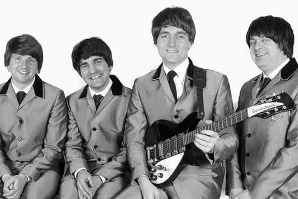 Hey Beatles, the tribute band who will star at the concert to mark the 60th anniversary of The Beatles playing two gigs in Mansfield.