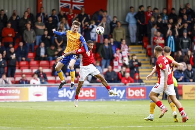 Stags on their way to victory at Crewe in September.