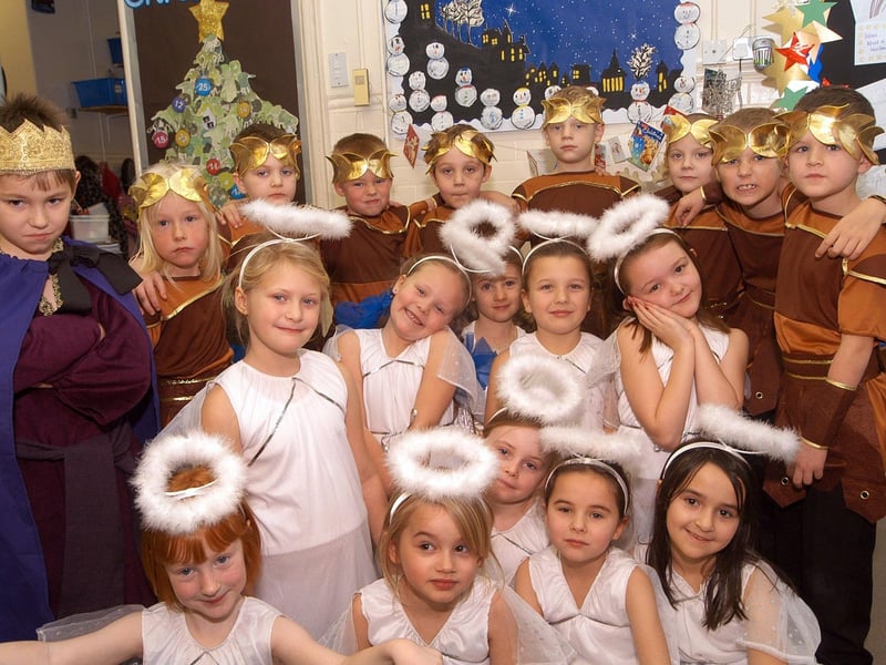 Priestic Primary key stage 1 pupils show off their great costumes during rehearsal of their Christmas Nativity.