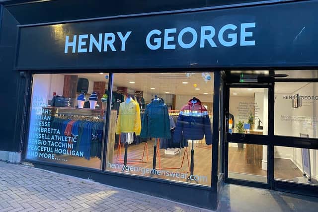 Henry George Menswear is on Queen Street.