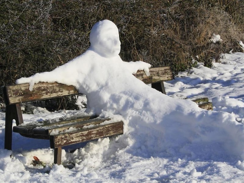 Abominable snowman on Warsop Carrs, 2010.