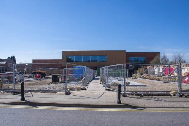 Kirkby Leisure Centre's new entrance.
