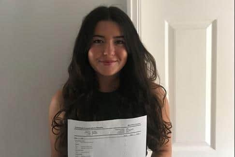 Mae Douglas will stay at Samworth for her A Levels after achieving impressive results today