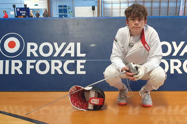 Mansfield's Oliver Golanowski - a rising star in the fencing world.