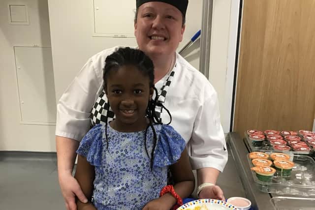 Students worked alongside school cook Mrs Dixon to plan a ‘planet-friendly’ dinner menu.