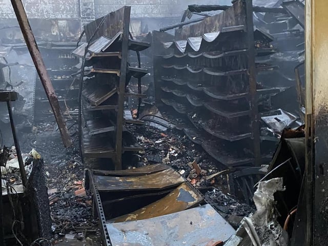 The aftermath of the fire.