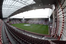 General view inside the stadium prior to kick off during the Scottish Cup Quarter Final match between Hearts and Rangers at Tynecastle Park on February 29, 2020 in Edinburgh, Scotland. (Photo by Mark Runnacles/Getty Images)
