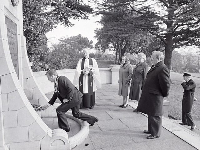 A ceremony in 1981 in Mansfield pays its respects.