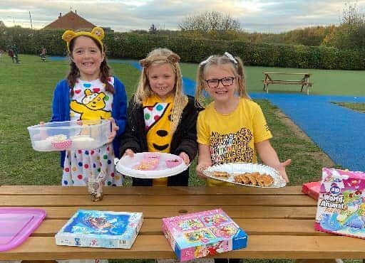 Three pupils sold their cakes after school at Horsendale Primary in Nuthall.