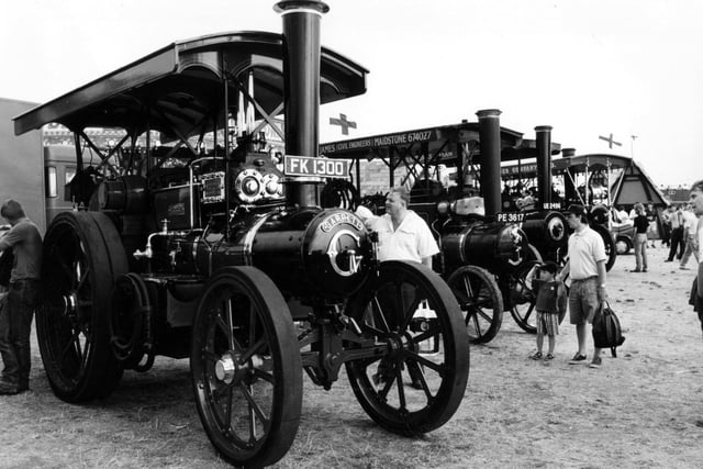 Gleaming steam engines, delighted enthusiasts and interested visitors at the Southsea Show in August 1995. The News PP4105