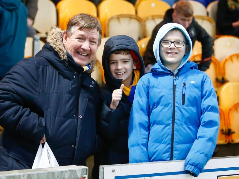 Mansfield Town fans ahead of the 3-2 win over Hartlepool United. Can you spot someone you know?