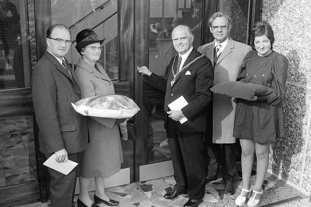 The opening of the new Meridian factory in Kirkby, 1973.