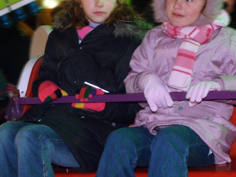 Ashfield District Council Bonfire held at Hucknall's Titchfield Park. Pictured is Abbie Aspinall, then aged nine and Grace Braddow, five, from Sutton. Did you attend?